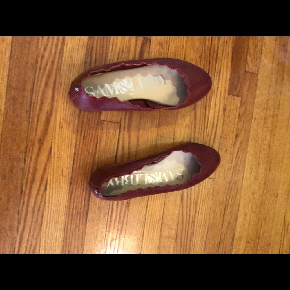 Magenta flats - worn once